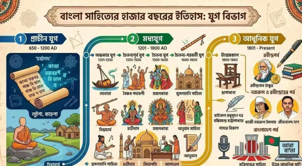 বাংলা সাহিত্যের যুগ বিভাগ